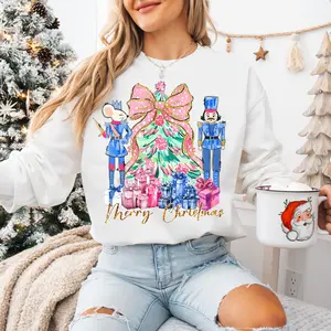 Coquette Bow Nutcracker Christmas Sweatshirt, Nutcracker Ballet T-shirt, Nutcracker Soldier Shirt, Mouse King Xmas Gift, Xmas Nutcracker Friend NV