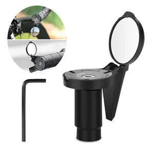 Bicycle Rearview Mirror Road Bike Handlebar Plug Convex Mirror, Durable Cycling Accessory, Enhances Safety & Visibility