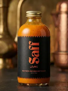 Saff Saffron-Infused Hot Sauce - Afghan Saffron, Sun-Ripened Chilies, Wildflower Honey & Olive Oil - No Seed Oils, No Preservatives - Perfect for Drizzling, Dipping, Marinating & Sautéing