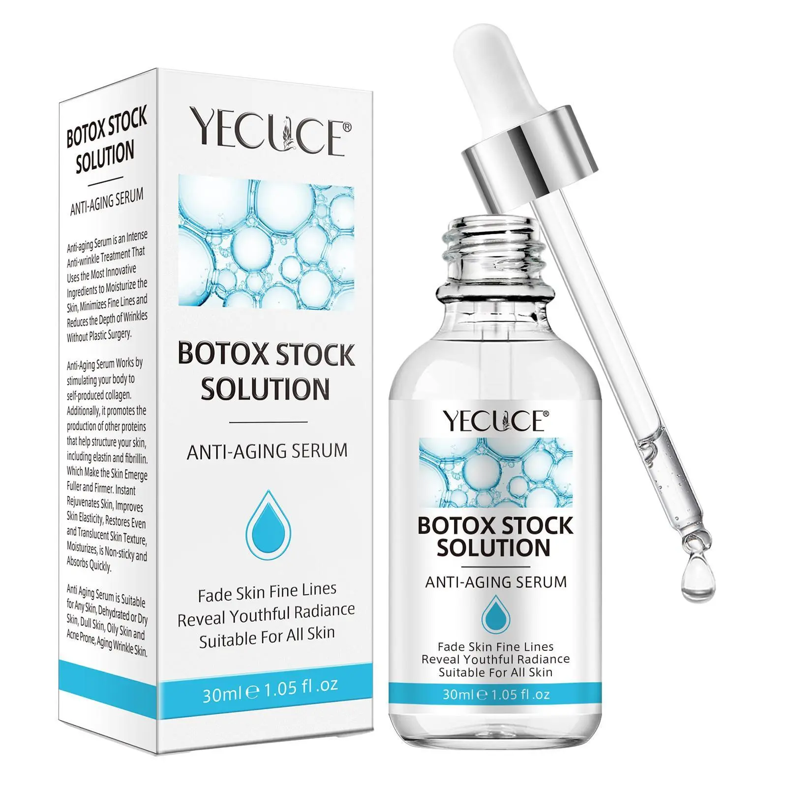 30ML Botox Stock Solution, Moisturizing Facial Serum, Hydrating Facial Essence, Lifting and Firming Serum, Skin Care Product for Women & Men