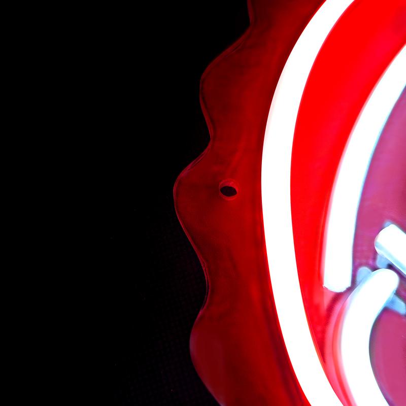 Retro Cherry Bottle Cap Neon Sign USB Powered LED Wall Decor for Home Bar Garage Man Cave Game Room Aesthetic Bedroom Night Light Party Supplies Gift