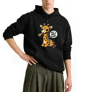 Gift-Ready Giraffe Graphic Hoodie – Relaxed Fit and Long Sleeves