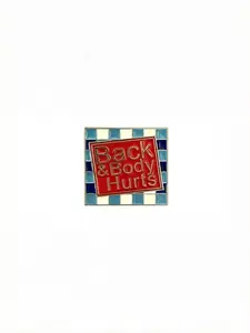Funny Chronic Pain Lapel Pin, Vintage Retro Blue Pool Tile Brooch, Fun Gift for Office Workers and Fitness Enthusiasts