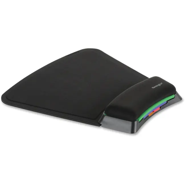 Kensington SmartFit Ergonomic Anti-Fatigue Mouse Pad with Wrist Support - Black, Adjustable, Breathable Fabric Cover, Nonskid Base Grips, Gel-Infused Computer Accessory for Office Use, SmartFit Technology, Breathable Cover