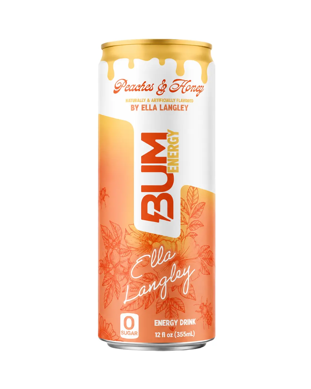 BUM Energy Drink (12oz) - Raw Nutrition, Clean, Sugar-Free Hydration, Lightly Carb, No Artificial Colors, Natural Caffeine, Citicoline for Focus & Brain Boost, Sporty Canned Drinks (6-Pack or 12-Pack)