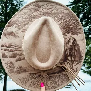 Bloodhound Engraved Fedora Hat