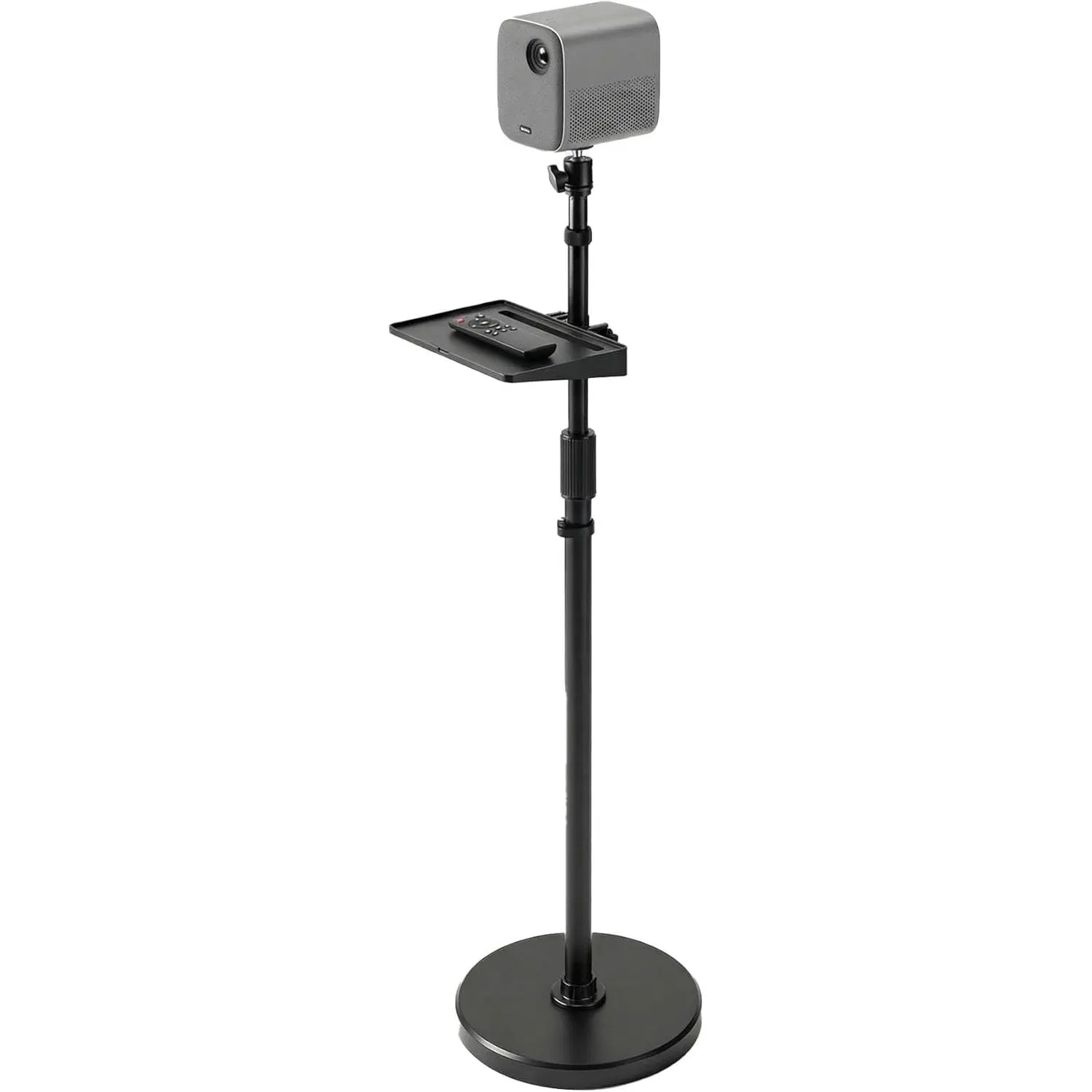 Projector Stand with 360? Swivel & Height Adjustment - Mini Projector Mount, Floor Mount, 1/4" Screw Mount, Compatible with Projector, Camera, Webcam for , Office & Outdoor