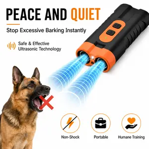Ultrasonic Pet Training Accessory – USB Chargeable, Dual Sound Outlet, Wide Effective Distance, Standard Ultrasonic Frequency, Built-In Flashlight, Handheld Design, Complete Set for Indoor & Outdoor Pet Daily Guidance