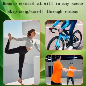 2pcs Wireless Phone Selfie Remote Control Ring-Turn Pages, Video Likes & Take Photos, Video Scroll, Capture Moments| Rechargeable Remote Multifunctional Ring Remote Control, 1-Pack Including USB Data Cable(Suitable for Iphone, Ipad, And Android)