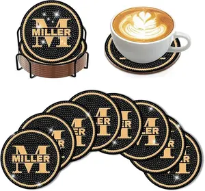 Customizable Diamond Coaster with Name Personalization for Tableware