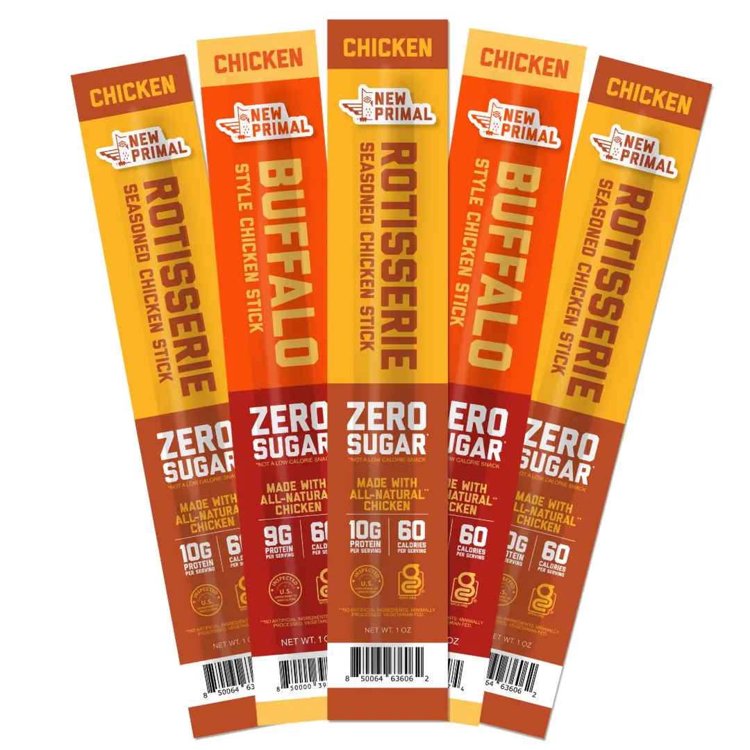 TikTok Exclusive Beef & Chicken Meat Stick Variety Pack | 5-Pack High Protein Snacks | Zero Sugar | Keto Friendly | Healthy Snack for Travel, Lunch, Gym & On-the-Go