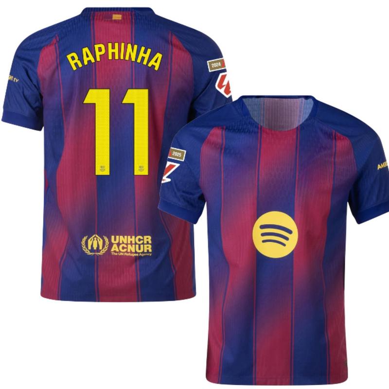 Home Jers 11 BAR 2025 Home Soccer Jersey | New Red/Blue Kit