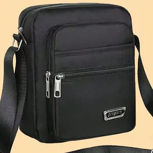 Women's Version Of Leisure Large Capacity Multi-Layer Waterproof Crossbody Bag Oxford Cloth Bag,Women's Business Bag Collection Wallet Shoulder Sac Sling Side Bag Work Weekend Travel Camping Summer Gym Vacation Holiday Carry On Nylon Casual Black