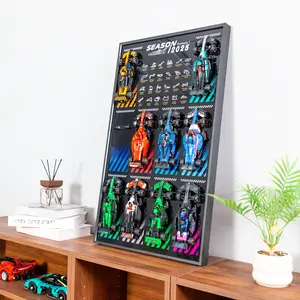 Display Wallboard for Lego Speed champions (CarNot Included) Wall Mount for Collectible F1 Model Car Kit SpaceSaving Easy Assembly Creative Home Decor