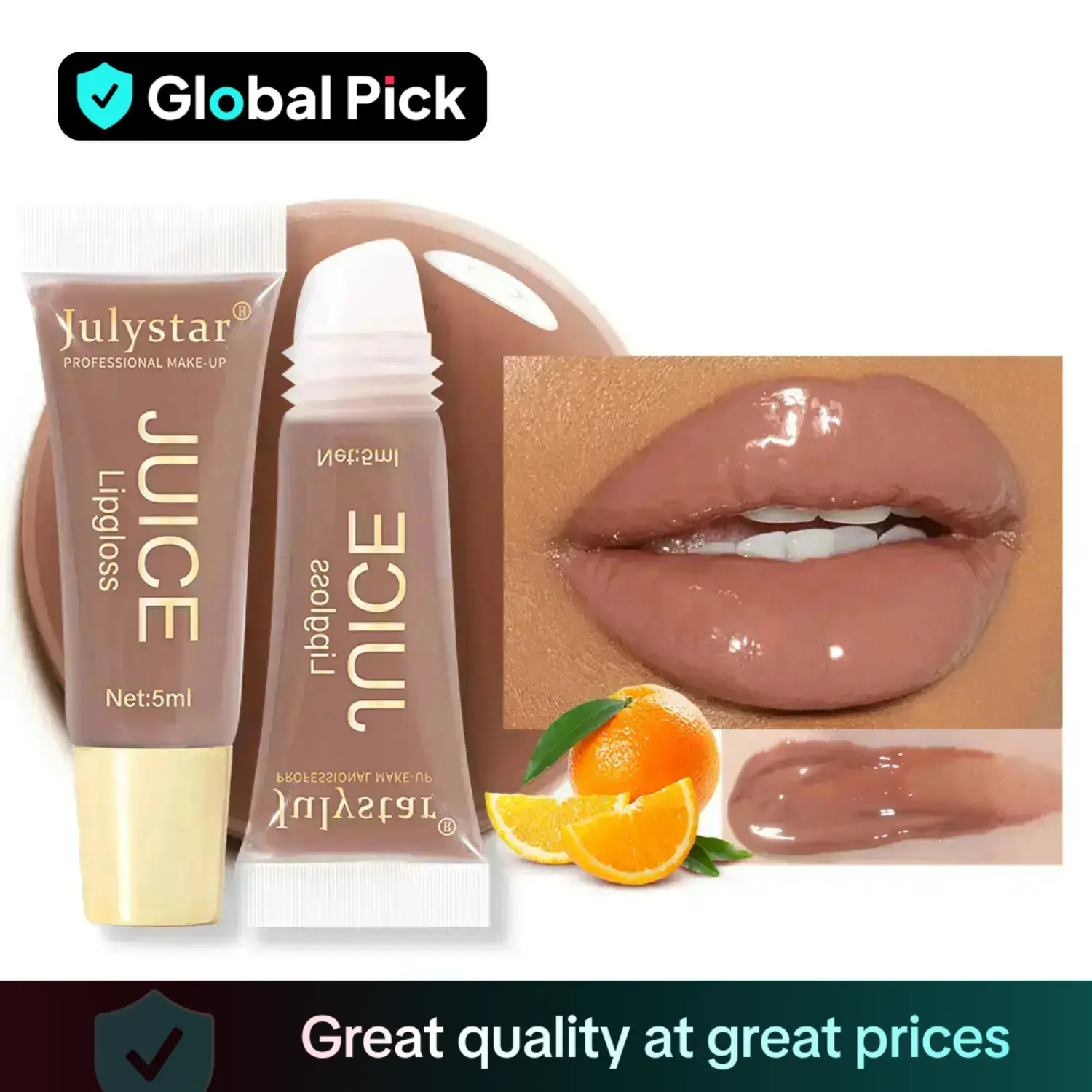 Fruit Flavored Moisturizing Lip Gloss, Long Lasting Tinted Hydrating Lip Gloss, Lip Plumping Lipstick for All Occasions Makeup, Girls and Women, Cosme