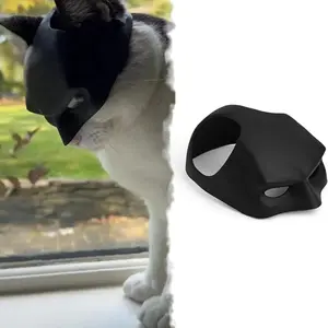LDSK Soft & Caring Silicone Cat Bat Mask, Skin-Friendly Halloween Costume for Cats, Lightweight & Flexible Pet Cosplay Accessories, Bat Outfits