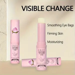 GKGU Caffeine Eye Cream Stick - Hydrating Moisturizer with Hyaluronic Acid, Vitamin E & Glycerin, Alcohol-Free Formula for All, Portable Twist-Up Applicator, Anti-Aging Care, Firming Eye Cream, Portable Eye Care|Twistup Applicator|Glycerin-Rich Formula