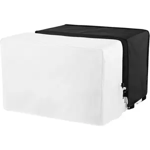 2 count 600D Outdoor Air Conditioner Covers and Indoor Air Conditioner Cover for U-Shaped Window Air Conditioner Unit, /w Adjustable Hook & Loop Straps, Full Coverage and Dust-Proof , Washable