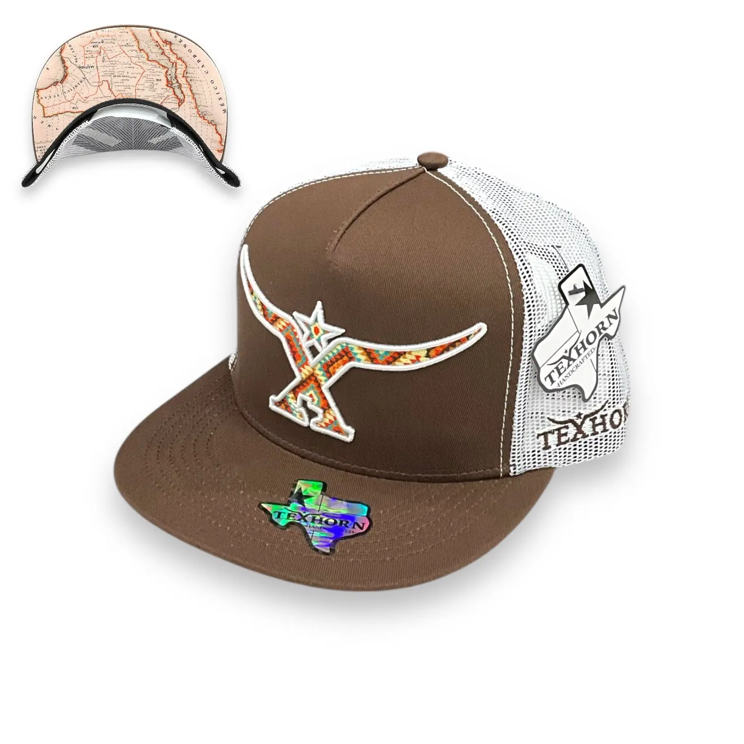 TexHorn Hat - Brown Southwest Longhorn