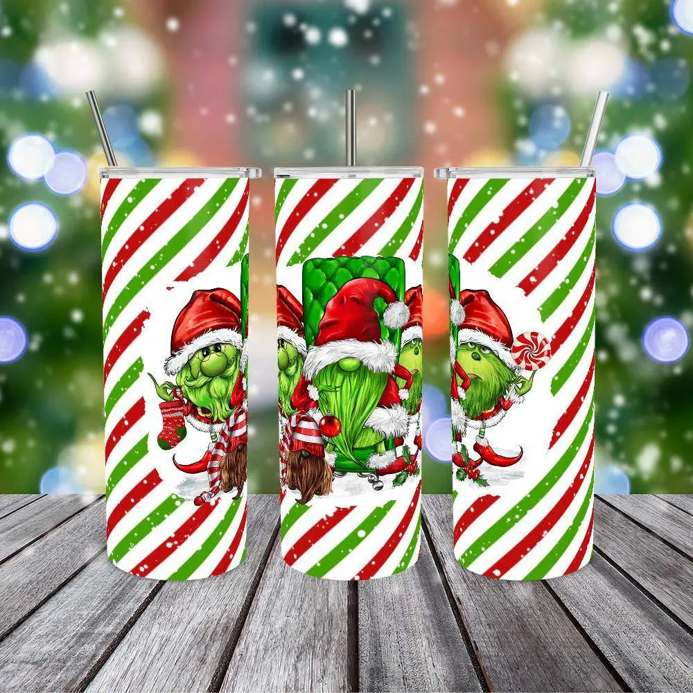 Christmas Grinchy Gnomes Tumbler