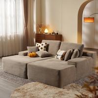 81" Oversized Camel Corduroy