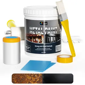 DWIL Metal Paint Waterproof Anti-Rust Preventative for Door Outdoor Direct to Gate Furniture Fence Railing Craft and More