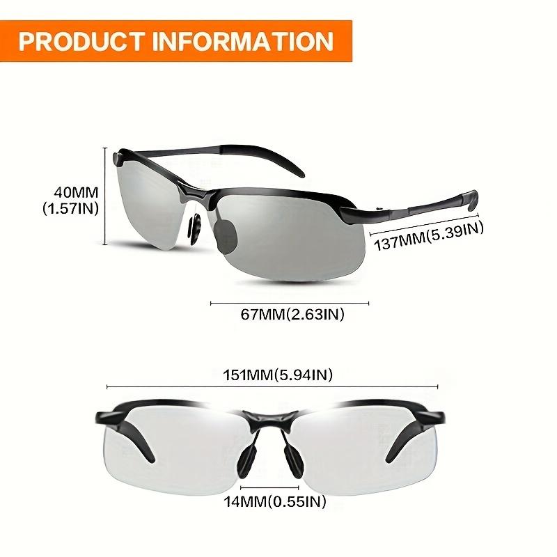 Unisex Photochromic Sunglasses for Driving - Lightweight Safety Glasses with UV Protection Perfect for  Outdoor Sports  Driving Running & Everyday Wear