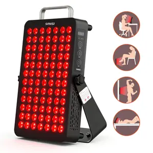 SANSI Red Light Therapy for Face Body, 660nm 850nm Red & Near Infrared LED Light, 84 Dual-Chip LEDs, 120W High Power Red Light Therapy Panel, Built-in Timer, No Noise Design, Ideal for Home Wellness