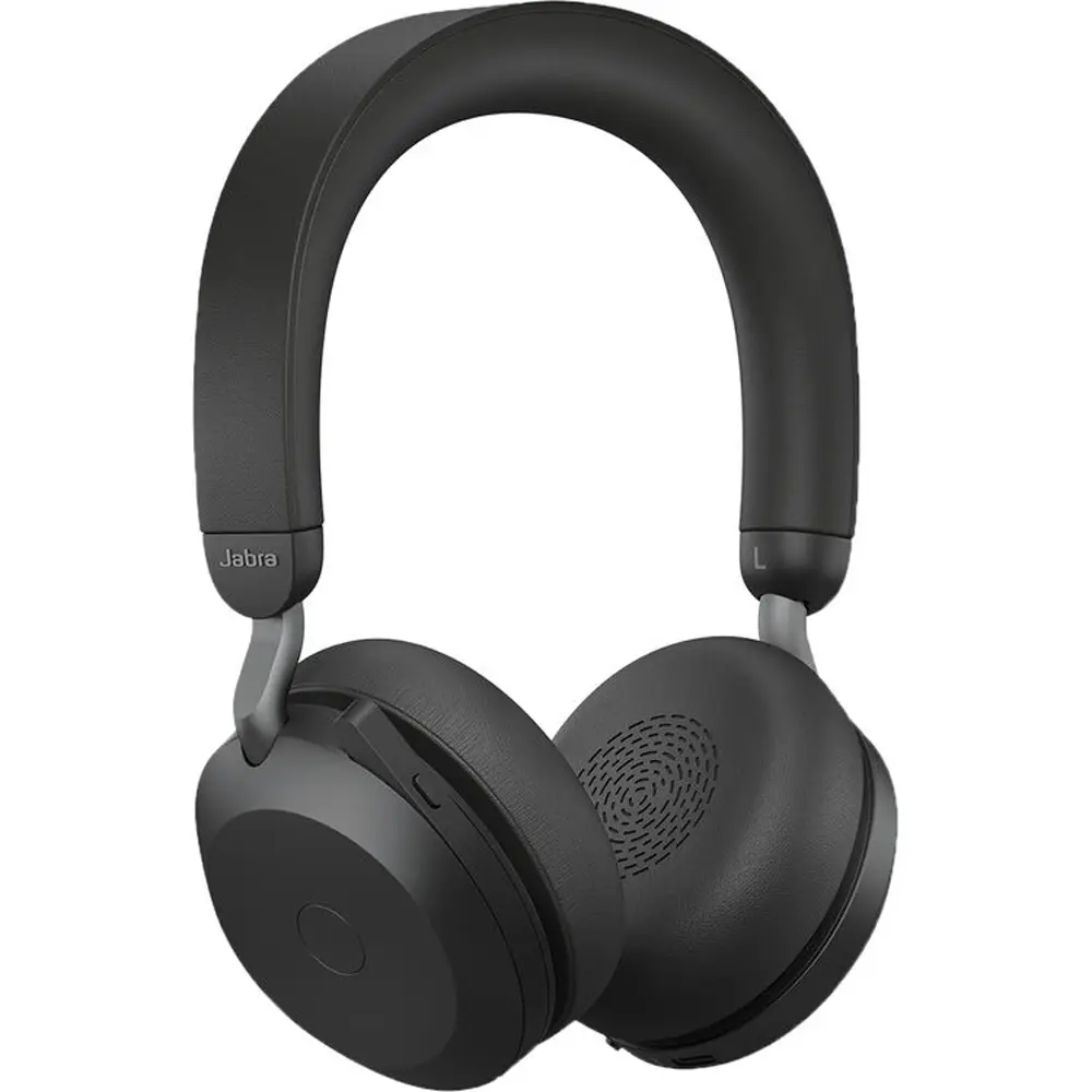 Jabra Evolve2 75 UC Wireless Active Noise-Cancellation Electronic Audio Headset - Black, USB-A Connectivity, Yes for Professional Use