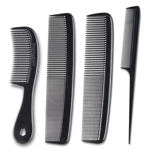 Mars Wellness 4 Piece Professional Comb Set - USA MADE - Fine Pro Tail Combs, Dresser Hair Comb Styling Comb - Premium Grade for Men and Women - Parting Teasing and Styling