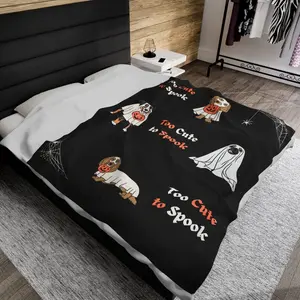 Halloween Blanket, Dog Blanket, Halloween Plush, Girly Halloween, Throw Blanket Couch, Pet Blanket, Autumn Throw Blanket