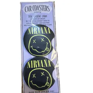Car coaster nirvana | stocking stuffer | Christmas gift | man gift | boyfriend gift | nirvana | girlfriend gift