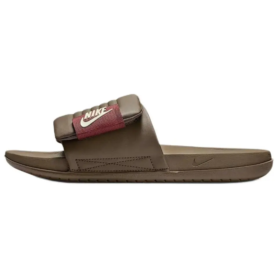 Nike Offcourt Adjust Slide Ironstone Red Sepia Coconut Milk Minimalist Comfort Men's Brown DQ9624-005