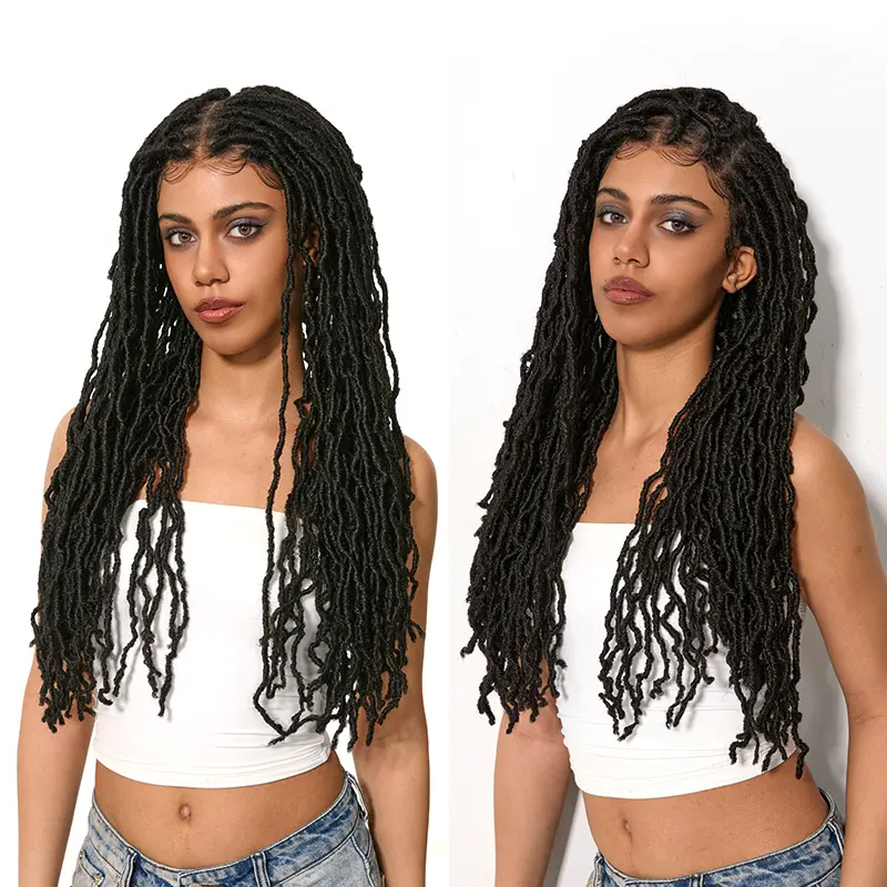 [New Arrival] Frodio Veralux™ Fiber Faux Locs Braided Wig 13x5 Frontal Lace Wig with Baby Hair | Pre-Cut Lace, Beginner Friendly