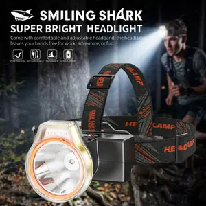 【TD-0293】SmilingShark Portable Zoom In Out LED Headwear Light Long Range Safety Warning Headlamp for Night Walking Adventure Gear