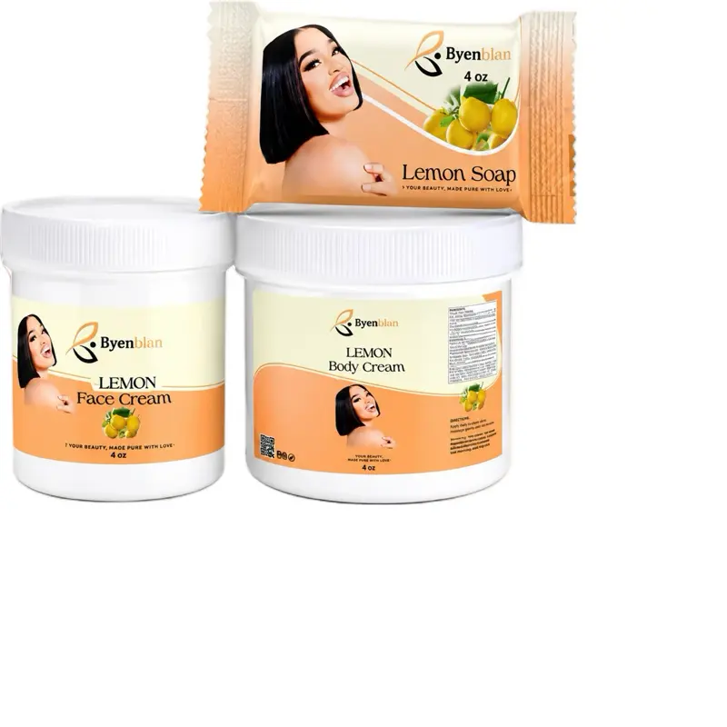 Byenblan Lemon Beauty Set – Soap, Face Cream & Body Cream Cosmetic