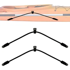 2 Pack Kayak Bungee Paddle Holder Kayak Paddle Clip Kayak Paddle Keepers Kit for Kayak & Canoe,Fishing Boat - Kayak Rigging Accessory -with Screws