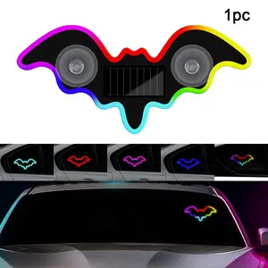Solar-Powered Bat Atmosphere Light, LED Sign Neon Light, Car LED Ambient Light, Led Lights Car, Led Lights For Car, Bedroom, Party, Car Accessories, Valentine's Day Decor