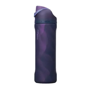 Owala FreeSip Arctic Storm 24oz/32oz – Purple Iridescent Stainless Steel Water Bottle, Vacuum Insulated Leakproof Travel Sports Tumbler