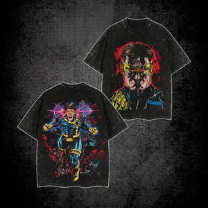 Cyclops Premium Acid Washed Shirt, Optic Rage Graphic Tee, Character Comics Fans Shirt, Superhero Washed Shirt, Comic Book Fans T-Shirt, Superhero Graphic Tee