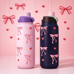 1 Pc 28oz Insulated Mug, Double Layer Insulated, Double Wall Vacuum Cup, Leak Proof Thermal Mug For Hot Cold Drinks, Keeps Hot 12 Hours Cold 24 Hours, Skinny Travel Tumbler With Straw Lid, Stainless Steel Thermal Cup Cute Gift For Women, Valentine