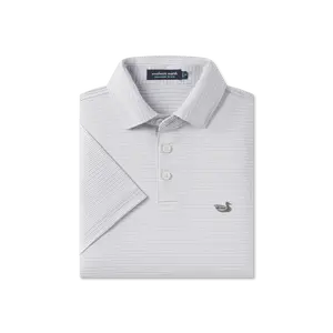 Youth Bermuda Performance Polo - Clearwater Stripe