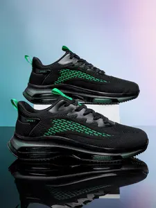 Fashion Casual Sports Shoes, Dual Air Cushion High Elastic Flyknit Running Shoes, Comfortable and Breathable Sneakers for Men and Women