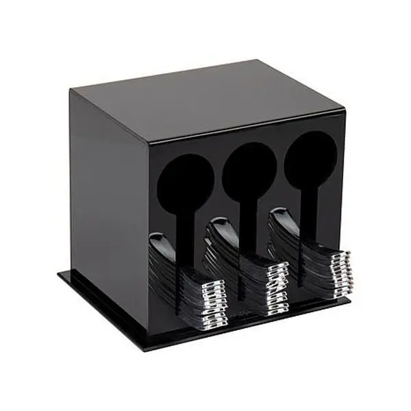 Mind Reader 3 Compartment Plastic Utensil Dispenser Mind Reader 3 Compartment Plastic Utensil Dispenser