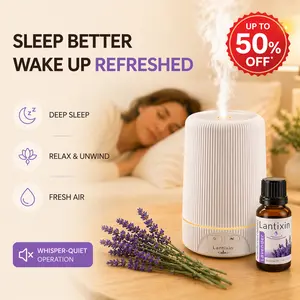 Lantixin Mini Smart Diffuser – Quiet, Powerful, 500 sq ft Coverage, Removes Odors & Keeps Your Home Fresh All Day