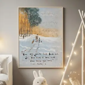 Charlie Mackesy Print, The boy the mole the fox and the horse high quality poster. For newborn kids room, nursery, school, arts shop.