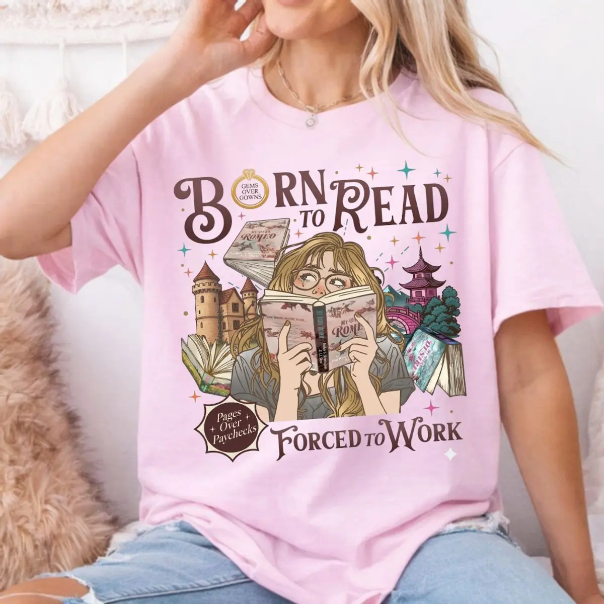 Born To Read Force To Work Dark Prince Road Series Shirt, Dark Romance Sweatshirt, My Dark Prince Shirt, Booktok Tee, Unisex Sweater Pullover Tee