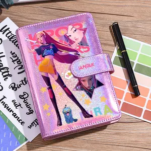 Kpop Demon Hunter Girl Group Merchandise Laser Notebook Student Planner Notepad Hardcover Loose-Leaf Book Cartoon Anime