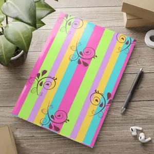 Candy Stripes Puffy Hardcover Notebook