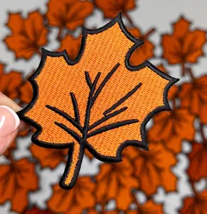 Fall Leaf patch, fall patches, winter patches, thanksgiving patch, pumpkin, turkey patches, fall embroidered patches, fall football patches